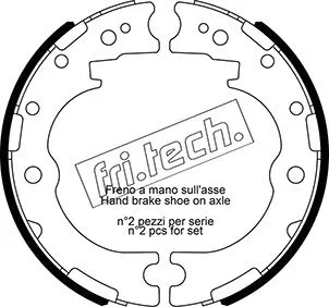Jeu de mâchoires de frein, frein de stationnement fri.tech. 1115.332