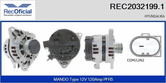Alternateur RECOFICIAL REC2032199.1