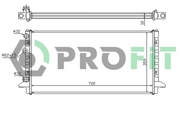 Radiateur, refroidissement du moteur PROFIT PR 9538A1