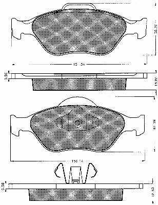 Kit de plaquettes de frein, frein à disque BSF 10551