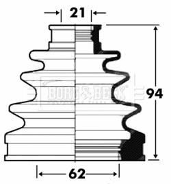 Jeu de joints-soufflets, arbre de commande BORG & BECK BCB2875