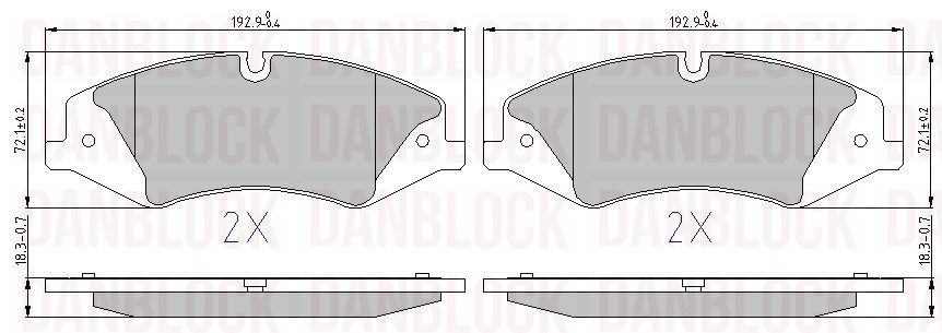 Kit de plaquettes de frein, frein à disque DANBLOCK DB 510001