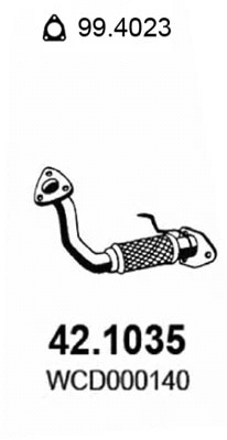 Tuyau d'échappement ASSO 42.1035
