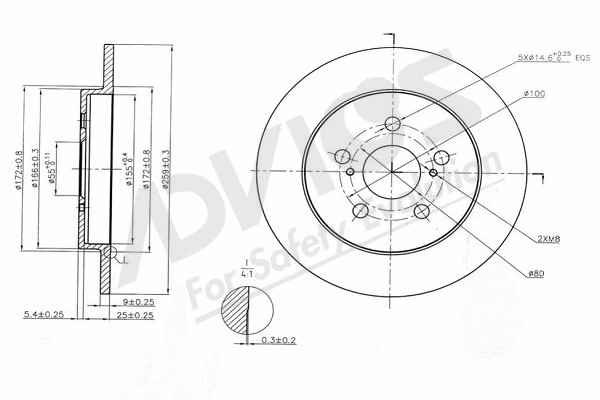 Disque de frein ADVICS-SEA A6R242