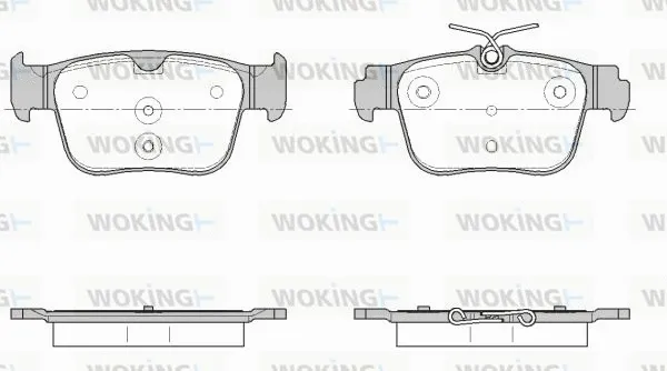 Kit de plaquettes de frein, frein à disque WOKING P18453.00