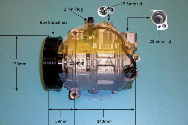 Compresseur, climatisation AUTO AIR GLOUCESTER 14-7007