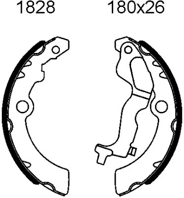Jeu de mâchoires de frein BSF 01828