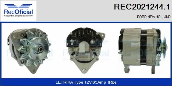 Alternateur RECOFICIAL REC2021244.1
