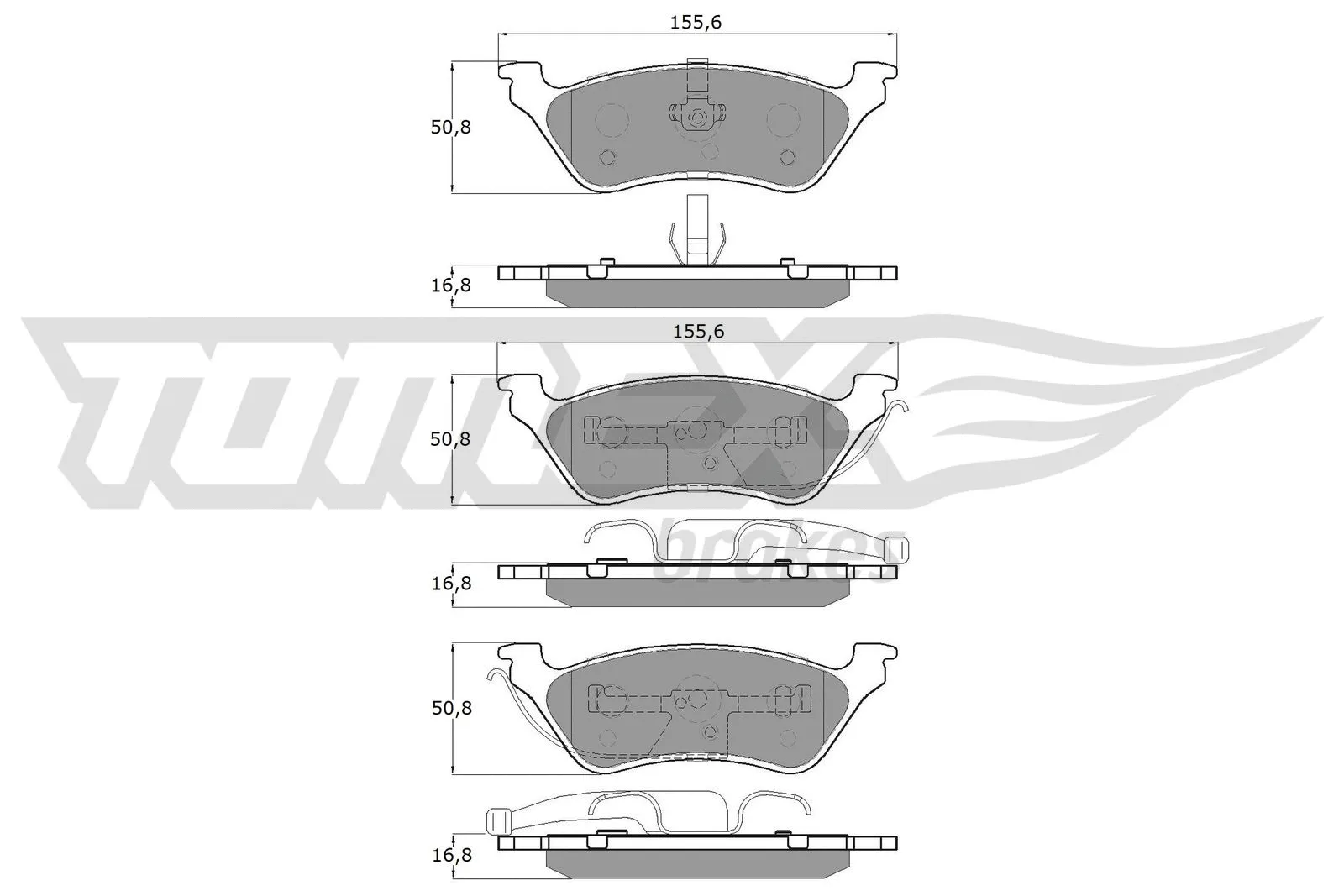 Kit de plaquettes de frein, frein à disque TOMEX Brakes TX 15-31
