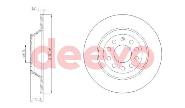 Disque de frein DEEVO BD18200