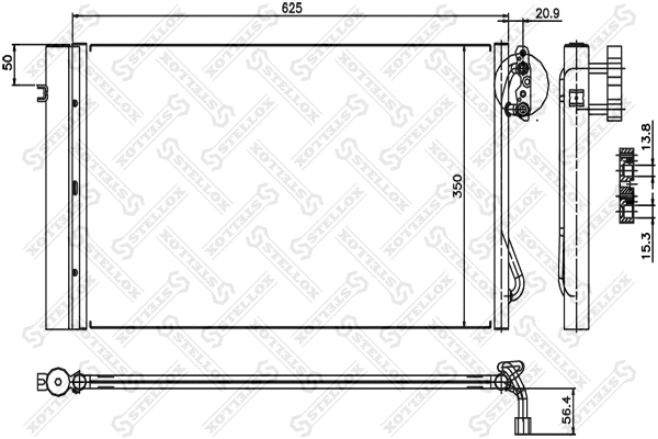 Condenseur, climatisation STELLOX 10-45575-SX