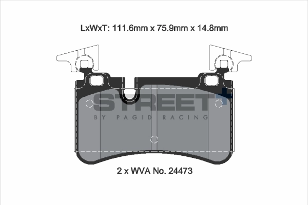 Kit de plaquettes de frein, frein à disque PAGID Racing T8074SP2001