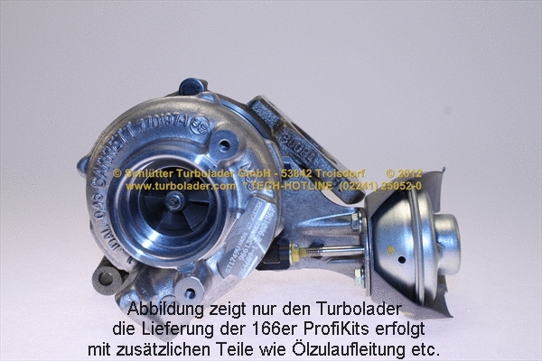 Turbocompresseur, suralimentation SCHLÜTTER TURBOLADER 166-01035