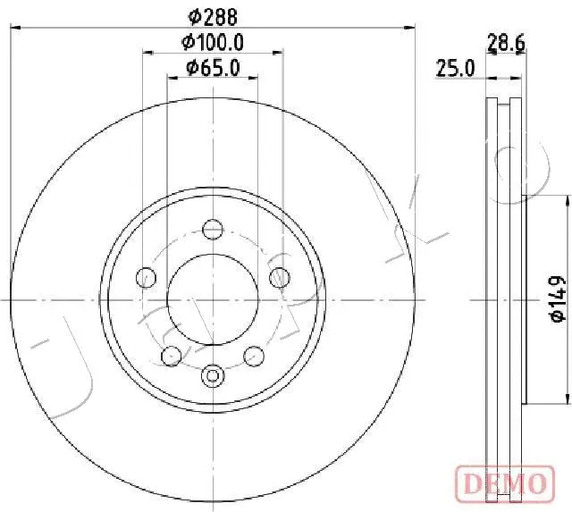 Disque de frein JAPKO 600950C