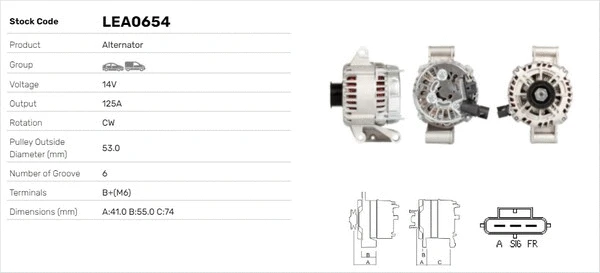 Alternateur LUSA LEA0654
