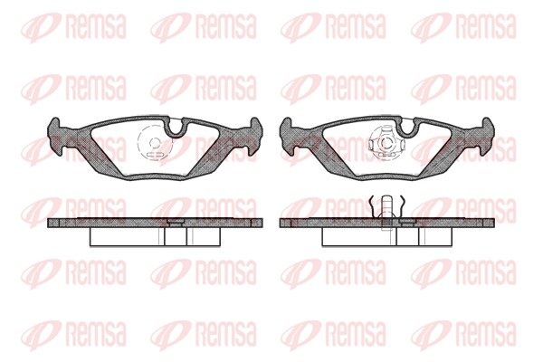 Kit de plaquettes de frein, frein à disque REMSA 0155.10