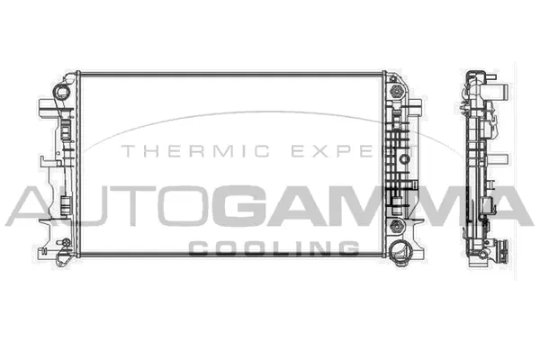 Radiateur, refroidissement du moteur AUTOGAMMA 104533