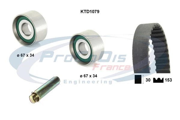 Kit de courroie crantée PROCODIS FRANCE KTD1079