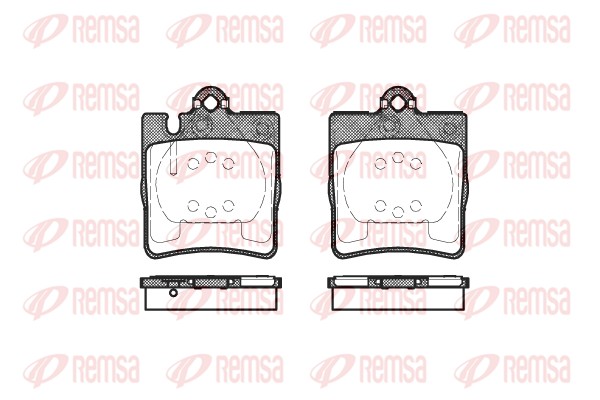 Kit de plaquettes de frein, frein à disque REMSA 0709.10