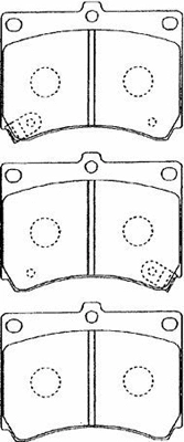 Kit de plaquettes de frein, frein à disque AISIN E1N016