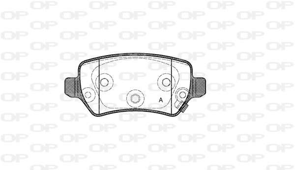 Kit de plaquettes de frein, frein à disque OPEN PARTS BPA0957.22