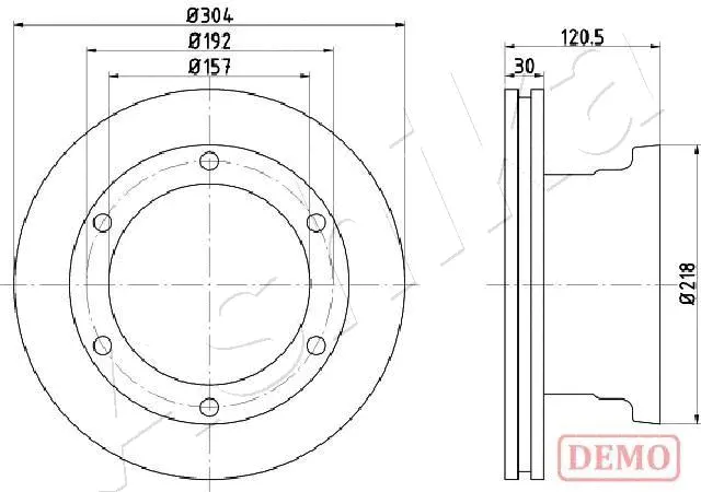 Disque de frein ASHIKA 61-00-0529C