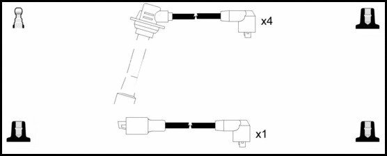 Kit de câbles d'allumage LEMARK HOES415