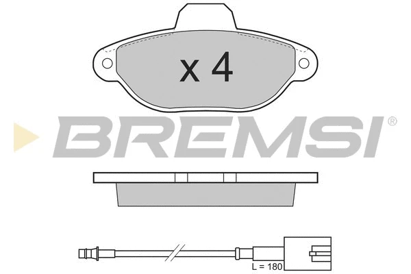 Kit de plaquettes de frein, frein à disque BREMSI BP3326