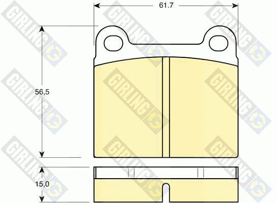 Kit de plaquettes de frein, frein à disque GIRLING 6101012