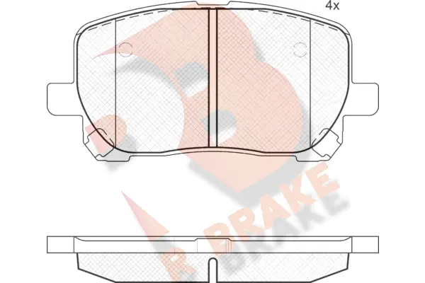 Kit de plaquettes de frein, frein à disque R BRAKE RB1820