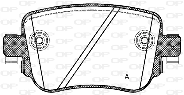Kit de plaquettes de frein, frein à disque OPEN PARTS BPA1549.08
