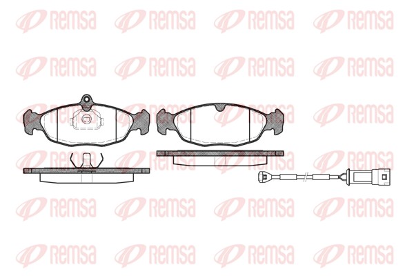 Kit de plaquettes de frein, frein à disque REMSA 0393.02
