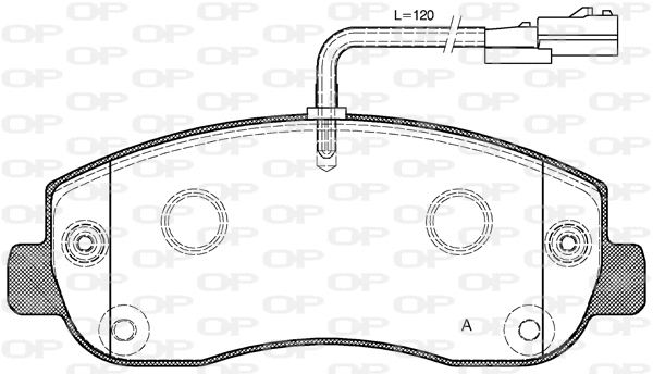 Kit de plaquettes de frein, frein à disque OPEN PARTS BPA1449.01
