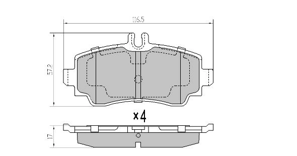 Kit de plaquettes de frein, frein à disque FREMAX FBP-1080