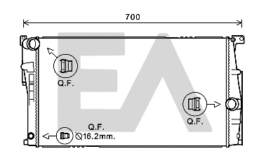 Radiateur, refroidissement du moteur EACLIMA 31R07112