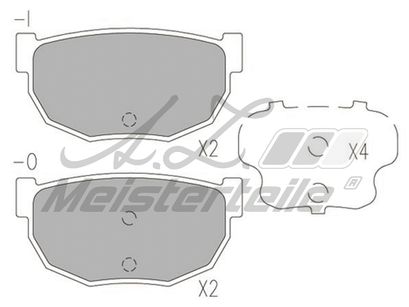 Kit de plaquettes de frein, frein à disque A.Z. Meisterteile AZMT-44-022-2253