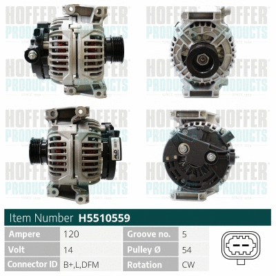 Alternateur HOFFER H5510559
