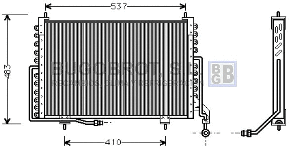 Condenseur, climatisation BUGOBROT 62-JR5018