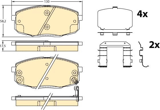 Kit de plaquettes de frein, frein à disque GIRLING 6134509