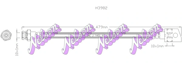 Flexible de frein KAWE H3982