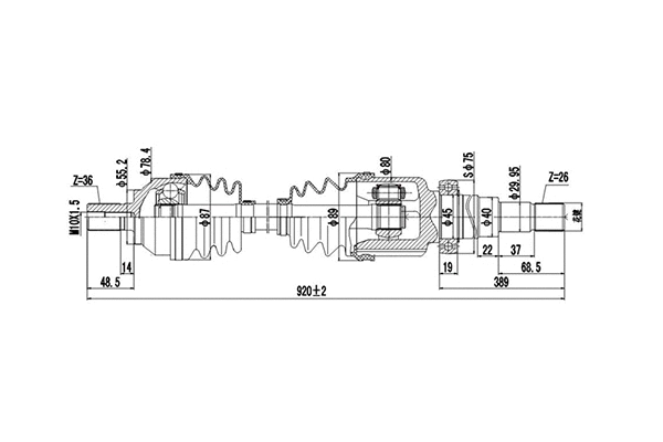 Arbre de transmission DYNAMATRIX DDS218329
