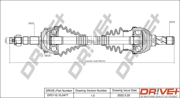 Arbre de transmission Dr!ve+ DP2110.10.0477