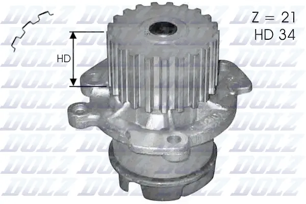 Pompe à eau, refroidissement du moteur DOLZ L124
