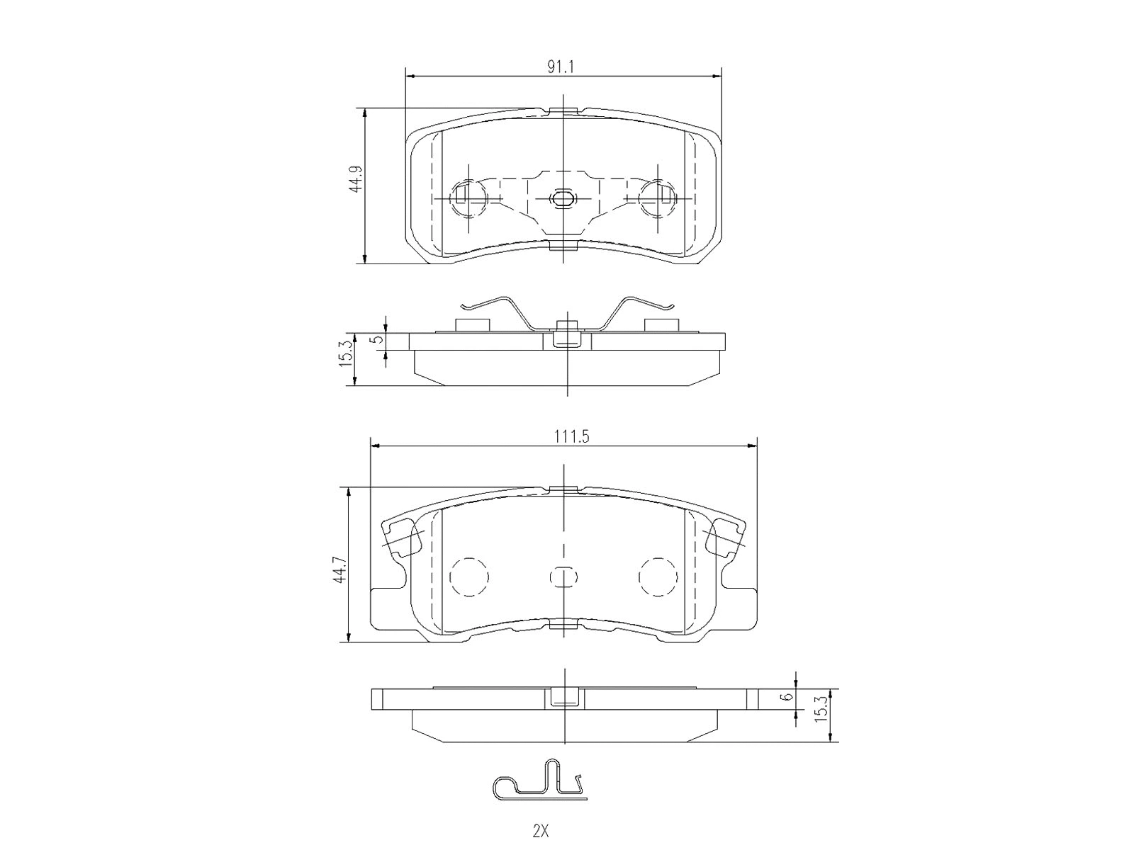 Kit de plaquettes de frein, frein à disque A.Z. Meisterteile AZMT-44-022-1161