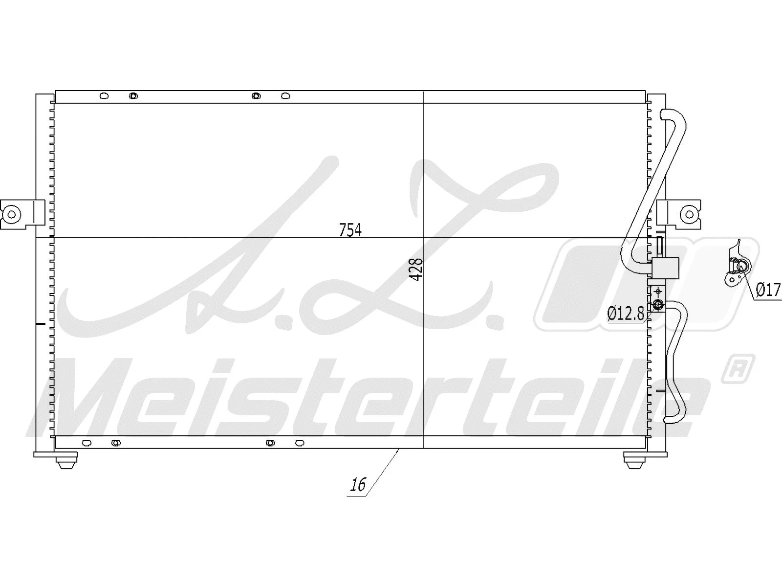 Condenseur, climatisation A.Z. Meisterteile AZMT-45-030-1296