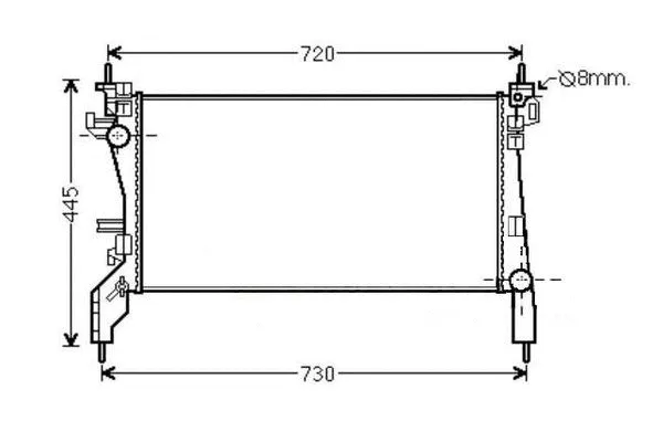 Radiateur, refroidissement du moteur ORDONEZ 2060330