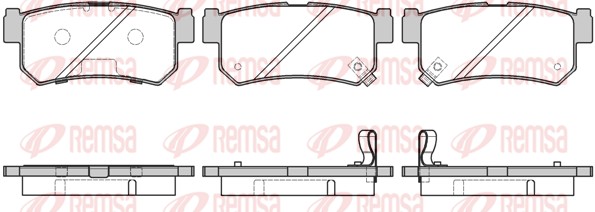 Kit de plaquettes de frein, frein à disque REMSA 0746.42
