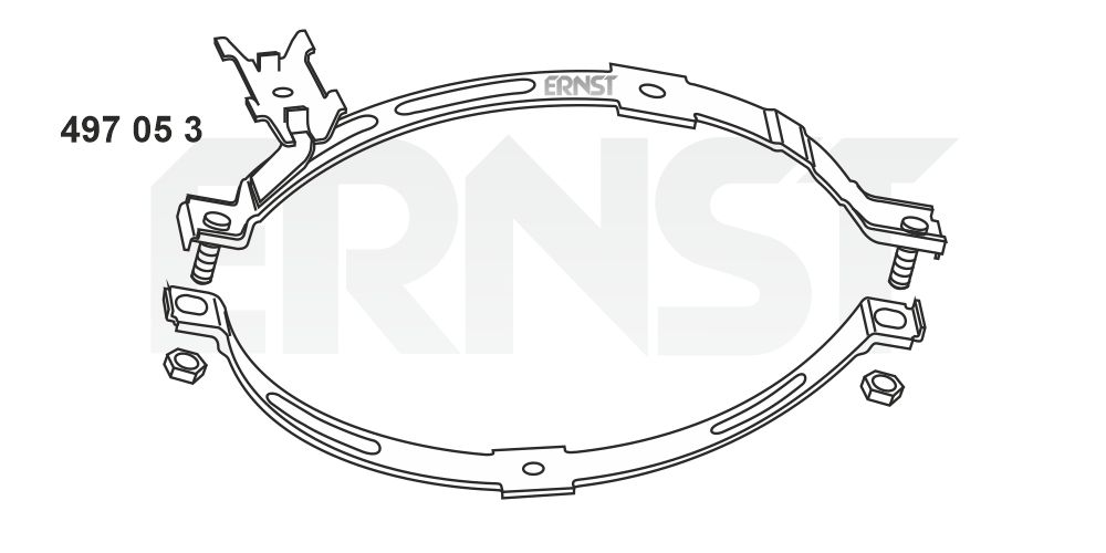 Suspension, échappement ERNST 497053