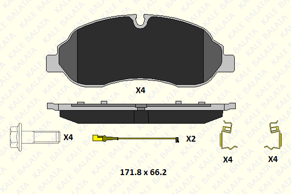 Kit de plaquettes de frein, frein à disque KALE 22034 177 24
