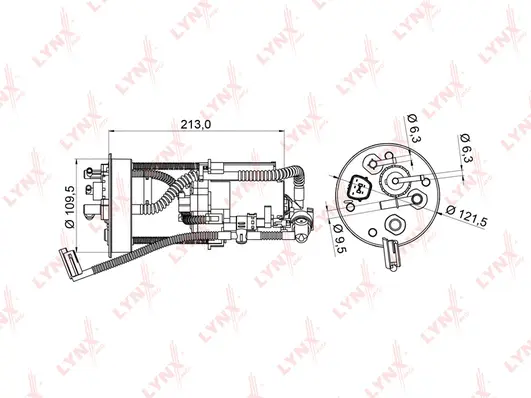Filtre à carburant LYNXAUTO LF-986M
